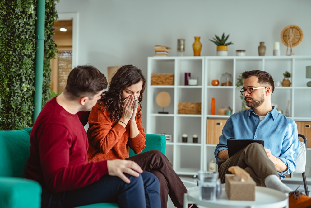 Couple is getting professional help, addressing relationship issues